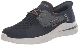 Skechers Homme Slip-ins : Delson 3.0-Roth Mocassin, Bleu Marine, 47.5 EU