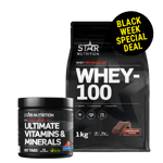 Whey-100, 1 kg + Ultimate Vitamins & Minerals, 60 tabs