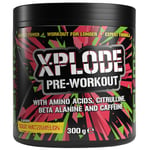 SCI-MX - X-PLODE Pre Workout Powder - Sour Watermelon - Amino Acids + 250mg Caffeine • 6g Citrulline Malate • 3.2g Beta Alanine per Serving (20 Servings) - 300g