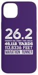 Coque pour iPhone 14 Plus 26,2 MILES 46,112 YARDS 313,886 PIEDS MARATHON COURNER Meme