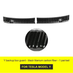 Bil Bakre Bagageutrymme Klistermärken Täcker Tröskelskydd Fotplatta Dörrskydd Kolfiber Dekorativa Biltillbehör för Tesla Model 3 Y-Perfet Carbon Fiber