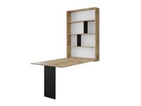 Mondrian - table murale rabattable avec rangements - 4 personnes - Best Mobilier