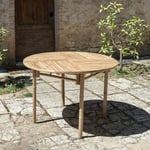 Table de jardin ronde en bambou naturel Taman - Bois clair