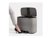 Brabantia Bo Pedal Bin - Soptunna - fliplock - 34 L - fotpedal - sopsortering - mineral concrete gray