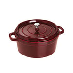 STAUB Cocotte en Fonte Émaillée avec Couvercle, Tous feux dont induction, 4 à 5 personnes, Ronde, 26 cm, 5 L, 6 kg, Grenadine