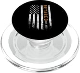 Retired Est 2025 Retirement Patriotic American Flag Design PopSockets PopGrip pour MagSafe