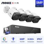 Annke 8CH 4K Ultra hd système de sécurité vidéo réseau PoE 8CH 4K H.265 + nvr de surveillance avec 8 caméras hd de 8 mp 8 mp - Disque dur de 1 To