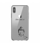 Coque Iphone X XS bouddha noir personnalisee transparente