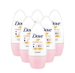 Dove Invisible Care Colors Déodorant Anti-Perspirant Roll-On 50ml Pack de 6