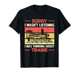 Thinking About Trains Model Railroad Conductor Wagon Train T-Shirt