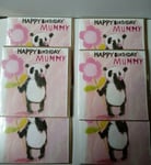 Pack of 6 Herbie and friends Happy Birthday Mummy Cards