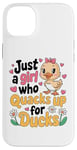 iPhone 14 Plus Just a Girl Who Quacks Up for Ducks Cute Cartoon Design Case