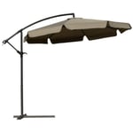 Parasol Cantilever Paraply Med Handvev Volanger Diameter 2,65 X 2,65 H M Trädgårdsparaply Solskydd Trädgård Balkong Kaffe