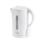 Quest 36039 1 Litre Kettle / Compact Design / Spout Filter / Water Level Indicator / BPA Free / White Colour