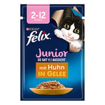 Purina Felix Le Ghiottonerie Nourriture pour Chats Junior Poulet, 26 sachets de 85 g chacune