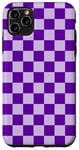 Coque pour iPhone 11 Pro Max Damier violet à carreaux