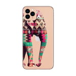 Coque Iphone 12 PRO MAX Elephant rose aztec transparent