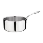 Vogue Tri Wall Saucepan 3 Litre, Size: 200(Dia)mm, Stainless Steel & Aluminium 