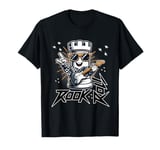 Funny Chess Rook and Roll Electric Guitar Player T-Shirt