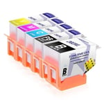 TONERMEDIA - x5 Cartouches d'encre Epson 202XL compatibles (1 Noir XL, 1 Noir, 1 Cyan, 1 Magenta, 1 Jaune)