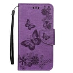 Trolsk Imprint Butterfly Wallet (iPhone 11) - Lilla