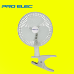 PRO-ELEC Portable Air Cooling White Small 6'' inch Clip on Desktop Desk Fan