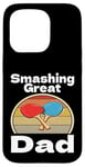 Coque pour iPhone 15 Pro Drôle Smashing Great Dad Ping Pong Lover Game Winner Retro