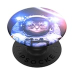 PopSockets PopGrip - Support et Grip pour Smartphone et Tablette avec Un Top Interchangeable - Catstronaut