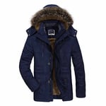 Parka Homme De Marque Épaississant À Capuche Fourrure Synthétique Doudoune Hommes Plus De Velours Manteau Homme -Zs306819