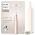 Philips Sonicare DiamondClean Prestige 9900 - Sonic Electric Toothbrush with 1x A3 Premium All-in-One Brush Head and Charging Case in Champagne (Model HX9992/11)