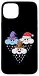 iPhone 15 Plus White Clouds Rain Drop Christmas Costume Holiday for kids Case