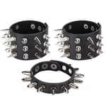 3 st Punk Nitar Rivet Armband Personlig Armband Manschett Retro Metall Armband