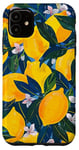 Coque pour iPhone 11 Motif de citron et fruits - Graphique vintage