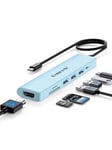 Lemorele HUB Type C 7-en-1, Adaptateur AVCE 4K HDMI, 1 USB 3.0, 2 USB 2.0, 100W PD, Lecteur SD/TF, pour MacBook Air/Pro, Steam Deck, Switch et Plus d'appareils de Type C