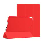 Etui Smart Cover Ipad 10.2 Pouces (2019/2020/2021) Rouge À Rabat Avec Support