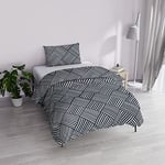 Italian Bed Linen MB Home Basic “Dafne” Duvet Cover Set, Citylife Grey, Single