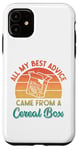 Coque pour iPhone 11 All My Best Advice Came from a Cereal Box – Retro Sarcastic