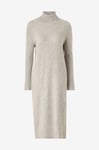 Tommy Hilfiger - Klänning Wool Cash Roll-nk Long Dress - Grå