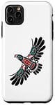 Coque pour iPhone 11 Pro Max Art amérindien style totem aigle esprit animal Alaska