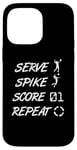 Coque pour iPhone 14 Pro Max Service Spike Score Repeat - Volleyball