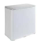 WENKO 62012100 Laundry bin Wanda - Laundry basket with lid Capacity: 65 l, Plastic, 49 x 50 x 27 cm, White