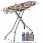 LARGE IRONING BOARD LIGHTWEIGHT ADJUSTABLE HEIGHT WIDE IRON RACK NON SLIP FEET