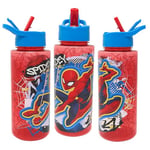 Marvel Spiderman 1L Kids Water Bottles with Straw by Polar Gear - Spiderman Gifts School Water Bottle - Back to School Supplies Boys Water Bottle - Spiderman Water Bottle with Dust Cover Spout