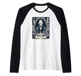 A Christmas Carol - Ebeneezer Scrooge & Society Book Cover Raglan Baseball Tee