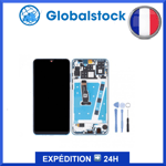 Ecran LCD + Vitre tactile sur châssis pour Huawei P30 Lite Bleu + outils