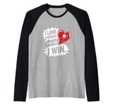 Funny Wife Girlfriend - I Love You More Raglan Baseball Tee