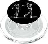 Golf Club One Line Art Dessin Golf PopSockets PopGrip pour MagSafe