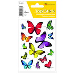 TopStick 1338 Autocollantes avec des motifs de papillons (700 stickers, papier, mat) auto-adhésives, étiquettes décoratives pour cadeau, anniversaires, lettres, albums photos, agendas, colorés