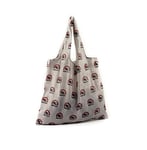 BRISA VW Collection - Sac en Polyester Réutilisable Sac Cabas de Courses avec Motif T1 Bus (Vintage Logo/Gris)