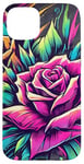 iPhone 15 Plus Floral Rose Botanical Art, Vibrant Street Style, Love Roses Case